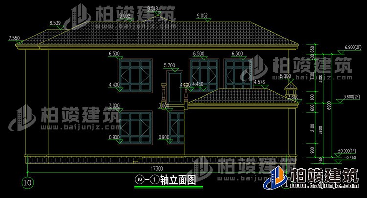 背立面图